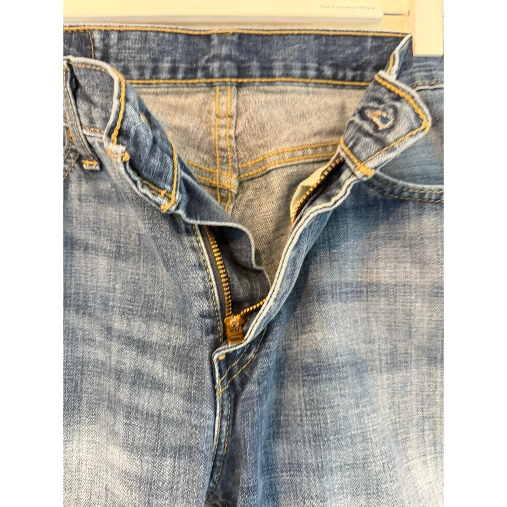 Levis 513 Slim Straight Jeans Mens 30x30 Medium Wash Blue Denim Pants‎